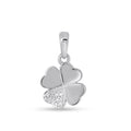 925 SS 0.04CT D- PENDANT "4 LEAF CLOVER"