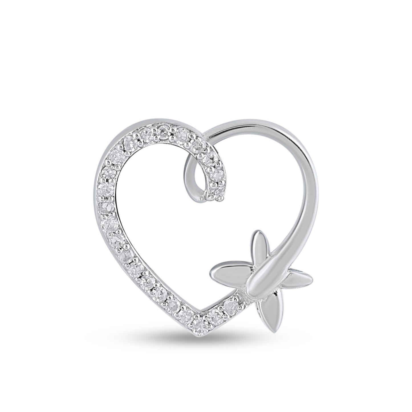 925 SS 0.05CT D- PENDANT "HEART"