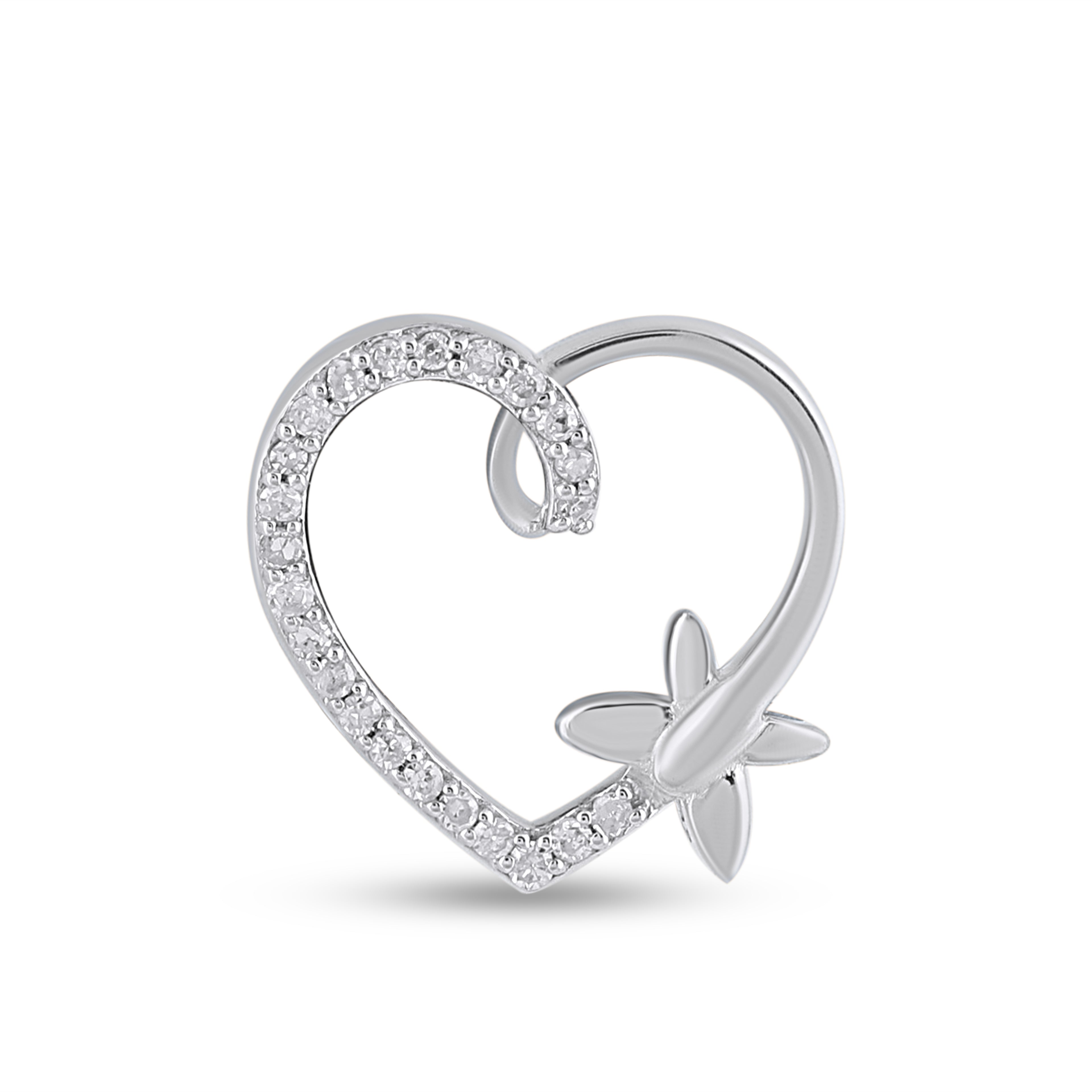 925 SS 0.05CT D- PENDANT "HEART"