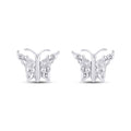 925 SS 0.02CT D- EARRINGS "BUTTERFLY"
