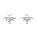 925 SS 0.03CT D- EARRINGS "BEES"