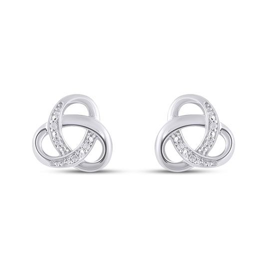 925 SS 0.02CT D- EARRINGS