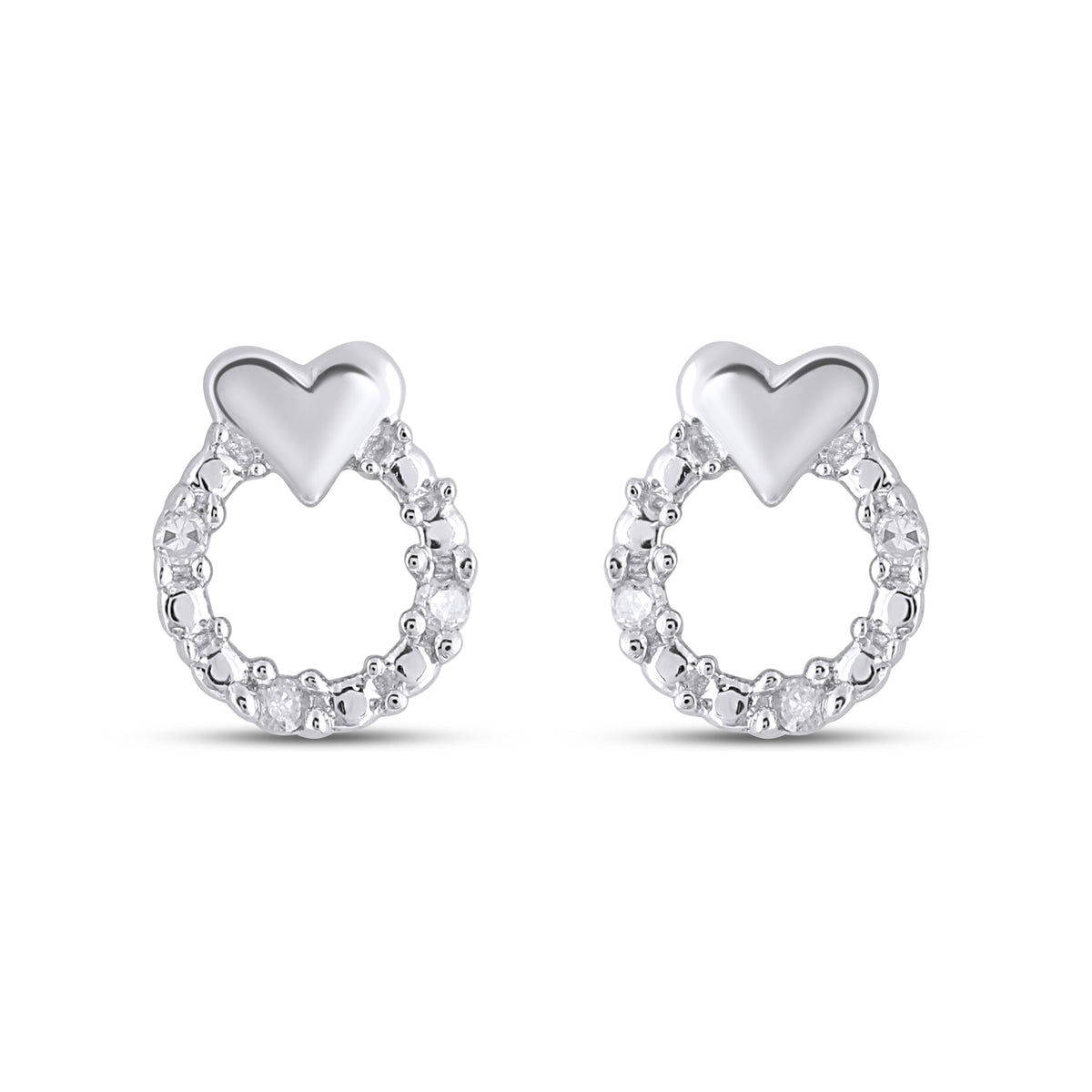 925 SS 0.02CT D- EARRINGS