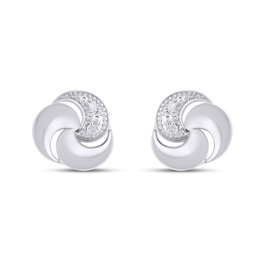 925 SS 0.02CT D- EARRINGS
