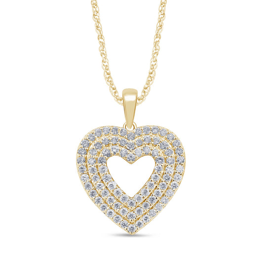 10KT 0.97CT D-HEART CHARM