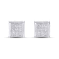 CLOSEOUT 10KT 0.05CT D-EARRINGS"SQUARE"