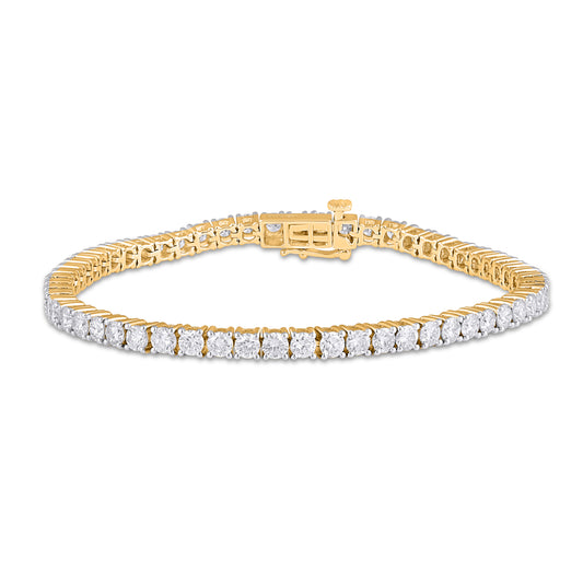 14KT 5.74CT LAB GROWN BRACELET