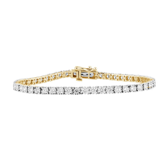 14KT 5.85-5.86CT LAB GROWN BRACELET
