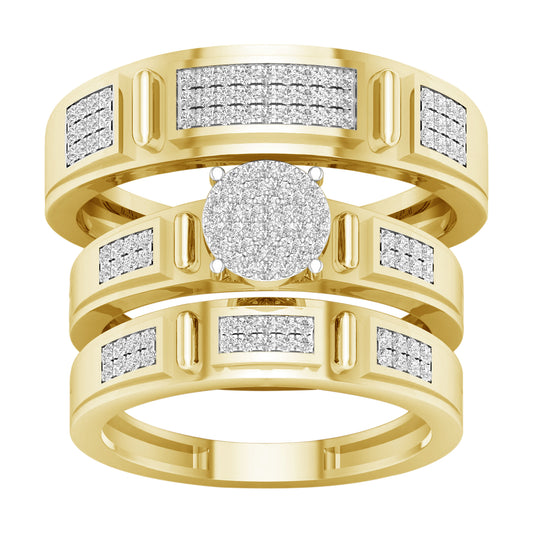 10K 0.50ct Diamond Trio Set