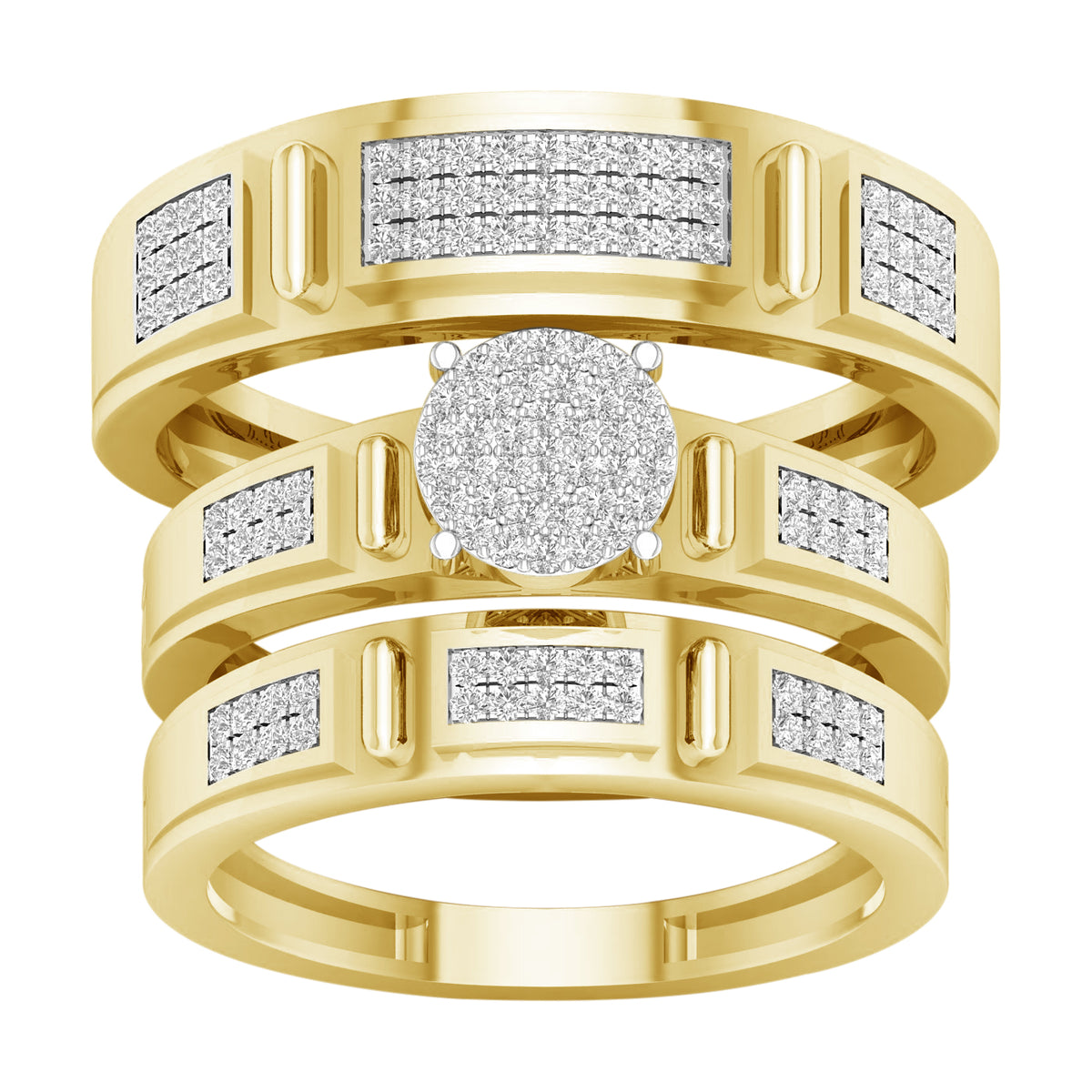 10K 0.50ct Diamond Trio Set