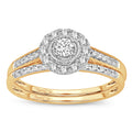 14K 0.33ct  Diamond Bridal Ring