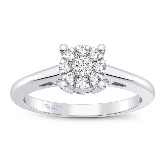 14K 0.14CT White Gold Diamond Ring