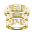 10k 0.07ct Diamond Trio Set