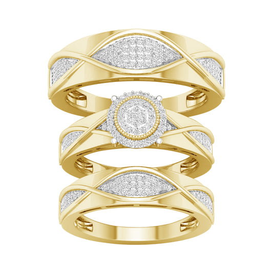 10K 0.50CT DIAM TRIO SET