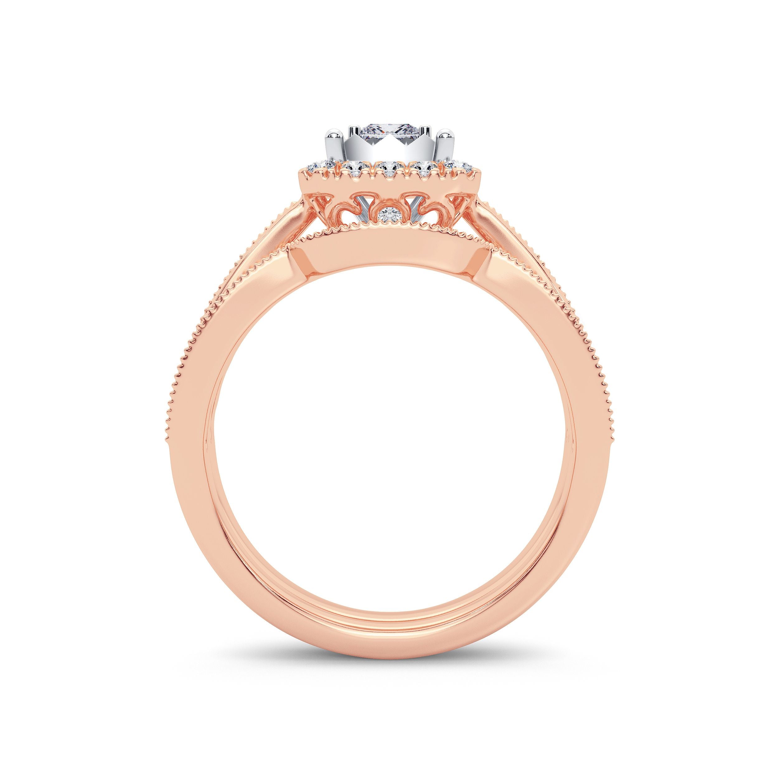 14K 0.75ct Diamond Bridal Ring