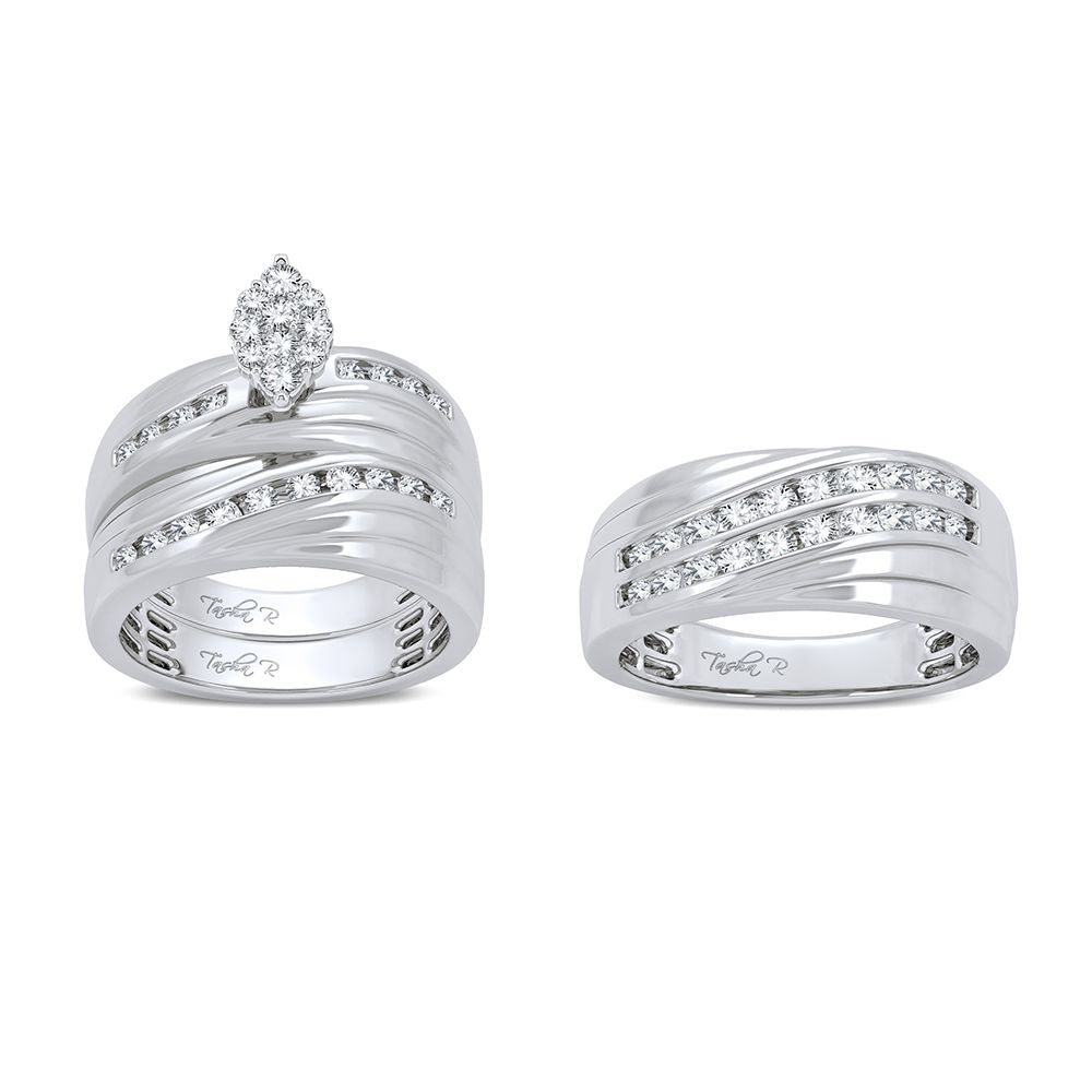 14K 1.13CT DIAMOND TRIO SET