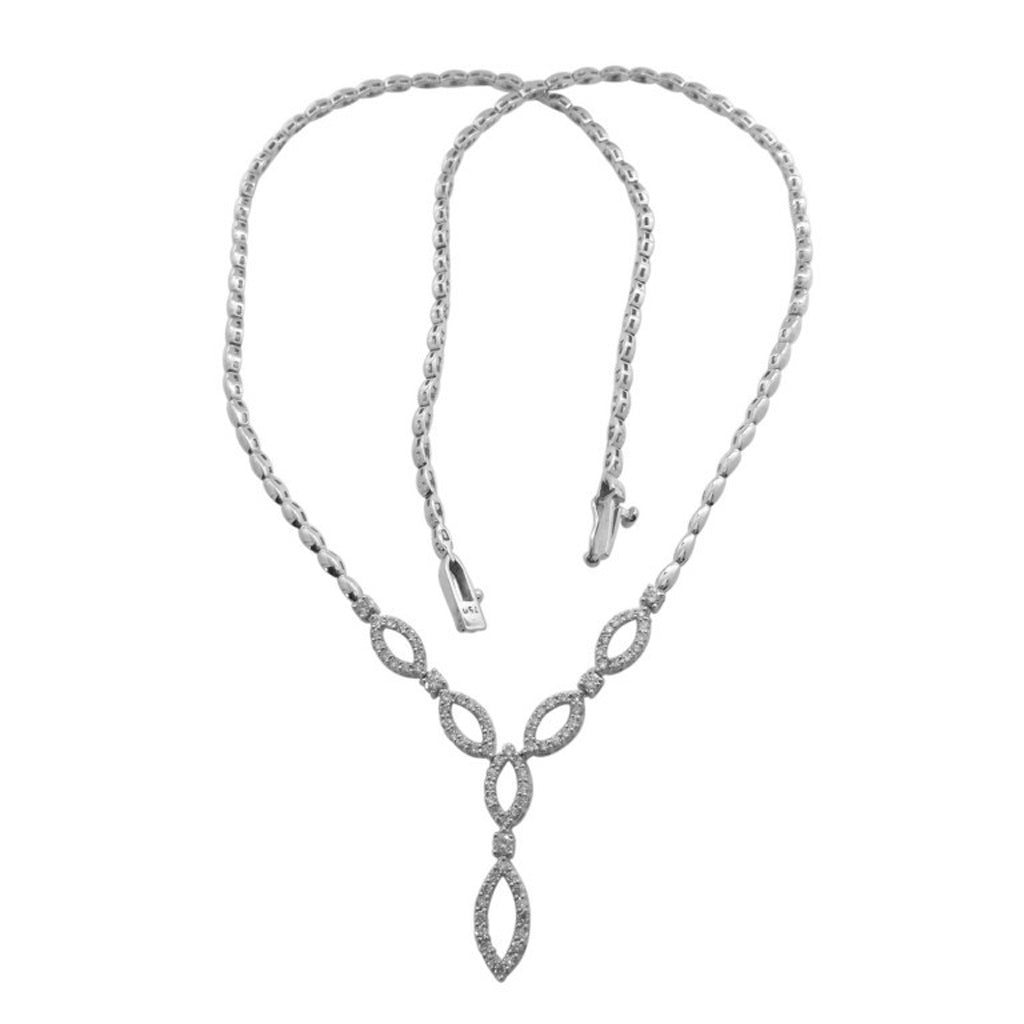 18K 0.98CT D-NECKLACE LDS RDS