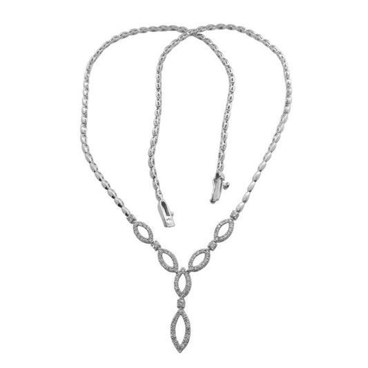 18K 0.98CT D-NECKLACE LDS RDS