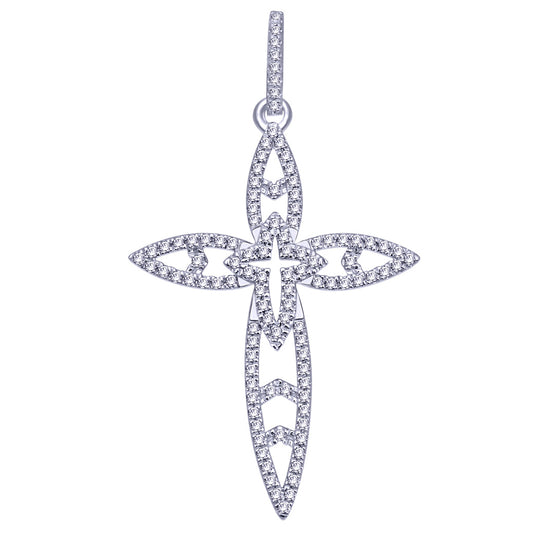 10K 0.36CT D-CROSS CHARM