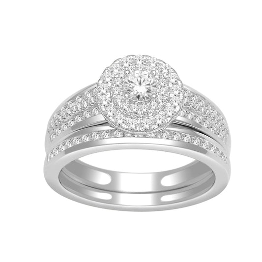 18K 0.75CT D-RING RDS CNTR 0.20CT