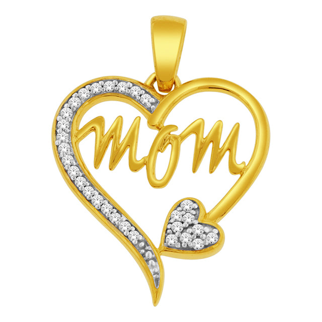 10K 0.08CT D-LADIES CHARMS  MOM""