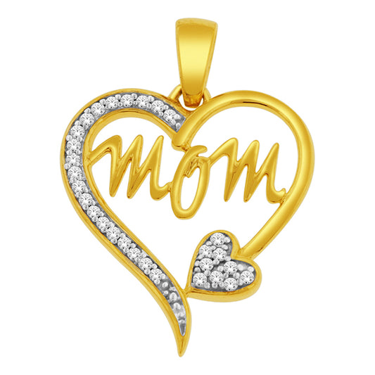 10K 0.08CT D-LADIES CHARMS  MOM""