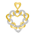 10K 0.15CT D-HEART CHARMS