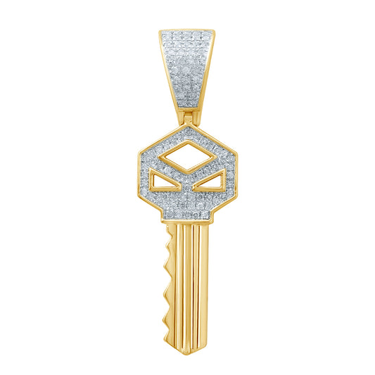 10KT 0.24-0.28CT D-PENDANT "KEY"