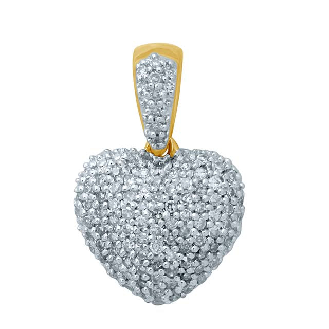 10K 0.25-0.28CT D-HEART CHARMS