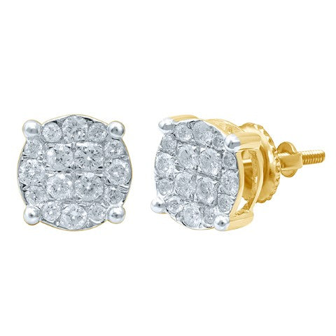 10KT 0.84-1.08CT D-EARRINGS "SUPER FLOWER"