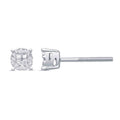10KT 0.10-0.12CT D-EARRINGS "SUPER FLOWER "