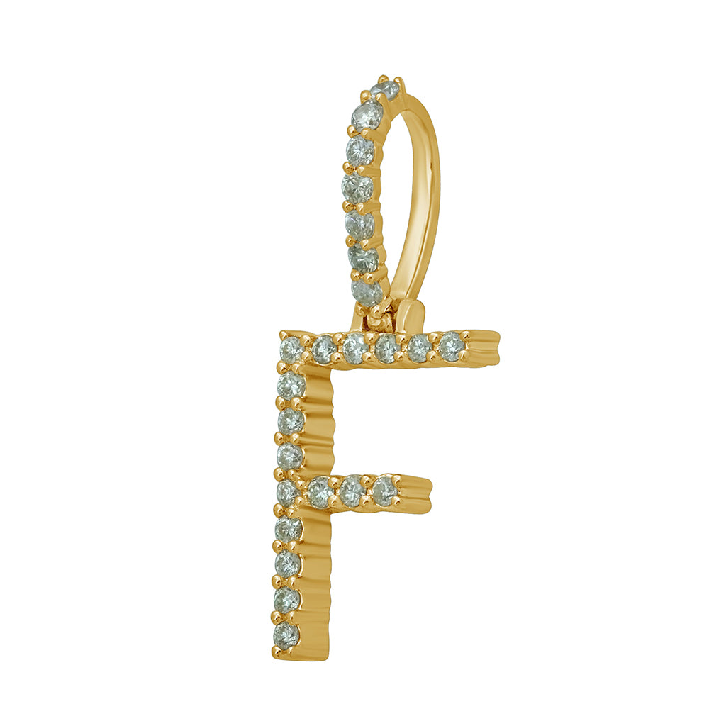 10K 0.31-0.36CT D-DARK POLISH INITIAL F""