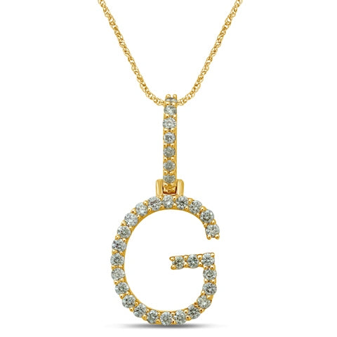 10KT 0.47-0.55CT D-DARK POLISH INITIAL G""