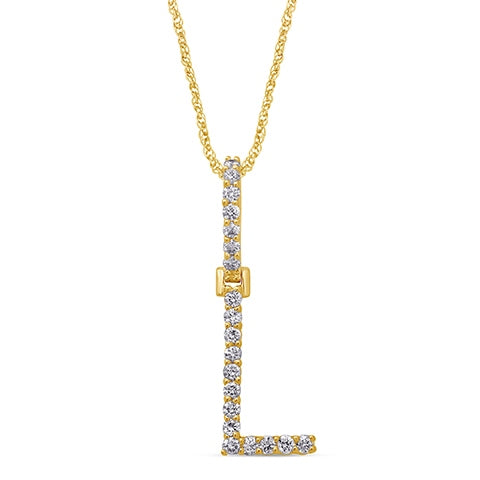 10KT 0.32-0.36CT D-DARK POLISH INITIAL  L""