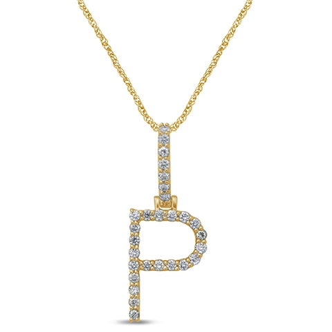 10KT 0.38-0.43CT D-DARK POLISH INITIAL P""