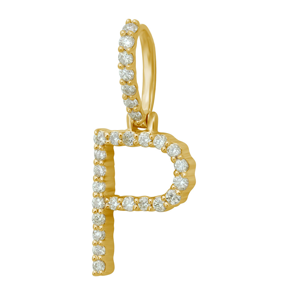 10KT 0.38-0.43CT D-DARK POLISH INITIAL P""