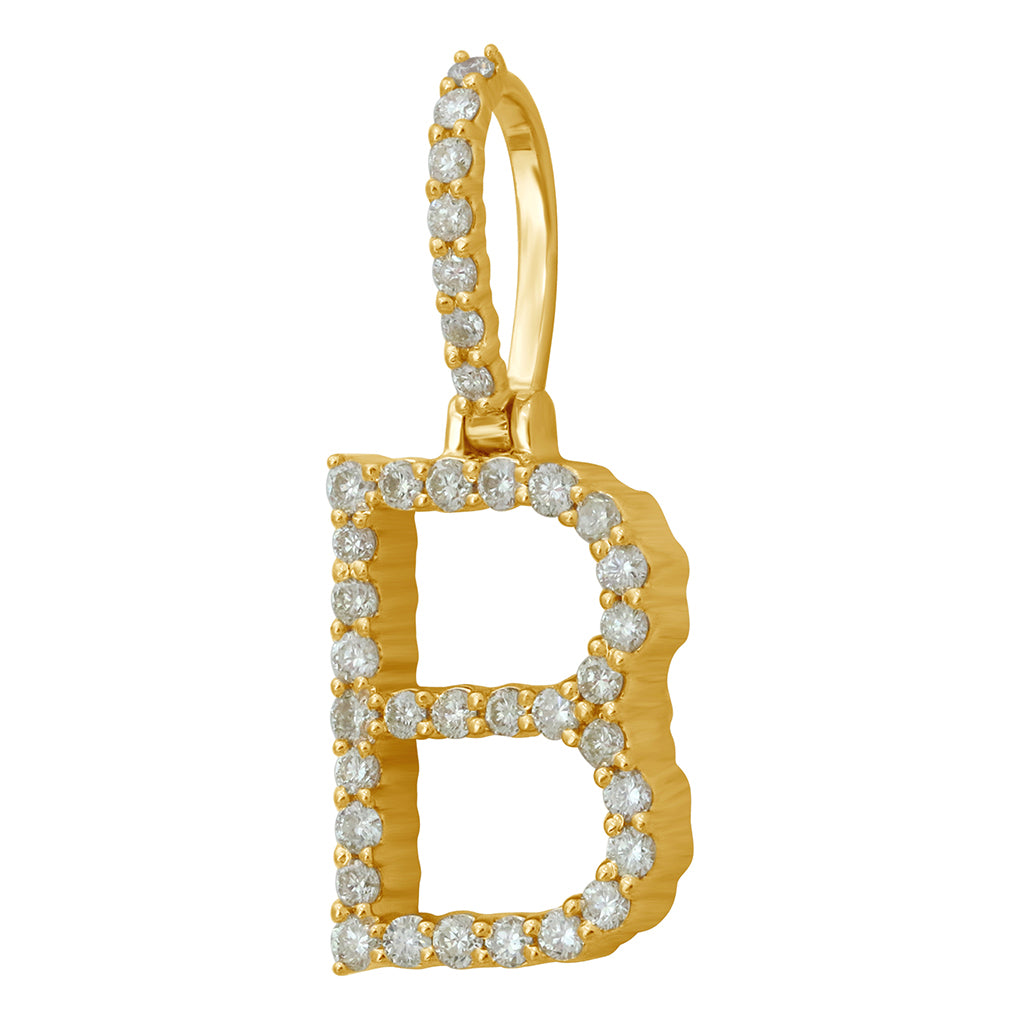 10K 0.46-0.54CT D-DARK POLISH INITIAL B""